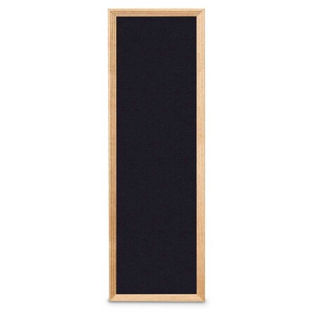United Visual Products Slim Style Indoor Enclosed Corkboard, 24 UVRDS23SBH-SATIN-RUBBER